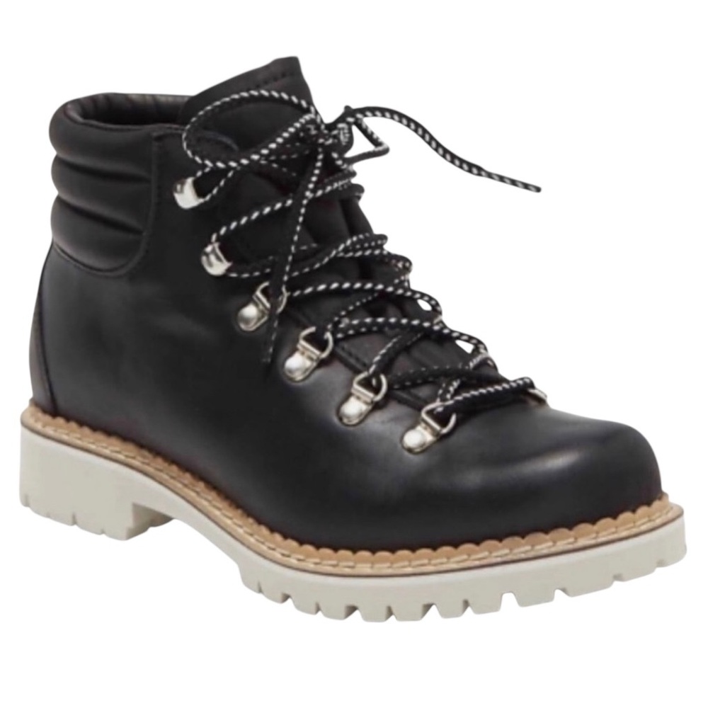 Montelliana 1965 Margherita Black Leather Ankle Hiking Boot Women’s Size 10